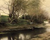 埃米利奥 桑切斯 佩里耶 : Feu de camp au bord dune riviere